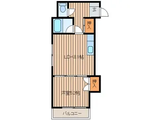 ノースパレス栄通【2階】の間取り