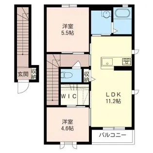 オリジーネB【2階】の間取り