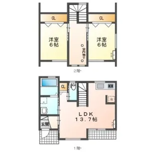 プラスワン下笹森【1階】の間取り