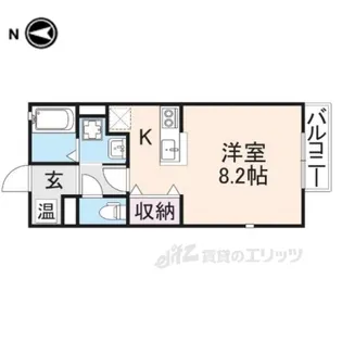 クレールコート・ツルギ【1階】の間取り