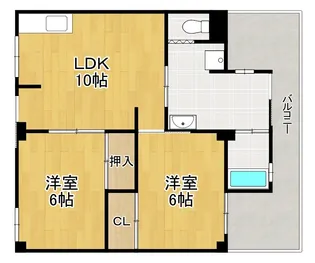 ビレッジハウス私部【1階】の間取り