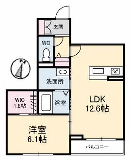 シャーメゾン カープ【1階】の間取り