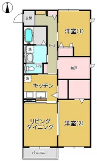 ハウスオブハーディーII【2階】の間取り