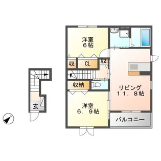 トラモント・エヌ【2階】の間取り