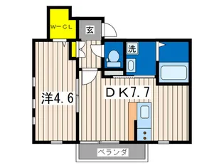 ブル-スカイ金沢文庫【2階】の間取り