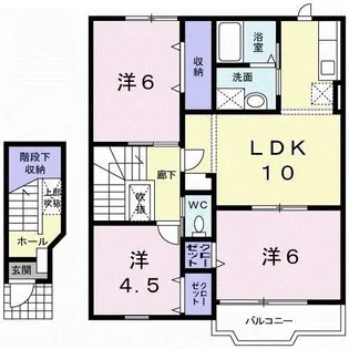 フィオーレB【2階】の間取り