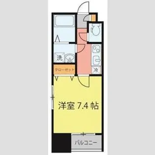 シェルグランデ東口【14階】の間取り