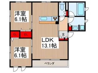 サン・ヴェルデ2【1階】の間取り