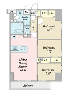 Belle Terre両国【4階】の間取り