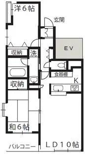 ハイツ立川【4階】の間取り