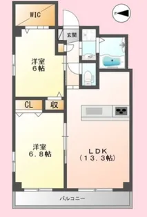 Le Ciel Bleu【3階】の間取り