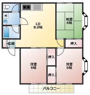 エスポワール参番館【2階】の間取り