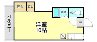 オアシス下到津IIB棟【1階】の間取り