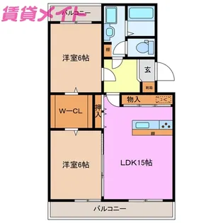 プロミネント桑名徳成【1階】の間取り