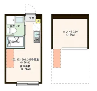 ハーモニーテラス高野台【2階】の間取り
