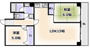 開成サンハイツ玉出【3階】の間取り