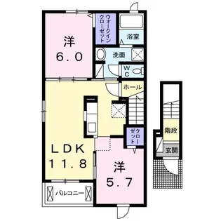 ケイアイランドA【2階】の間取り
