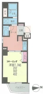 エイエムナガスミ【3階】の間取り