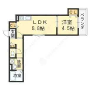 セレニティ若江東町【2階】の間取り