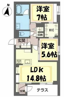 プルメリア【1階】の間取り