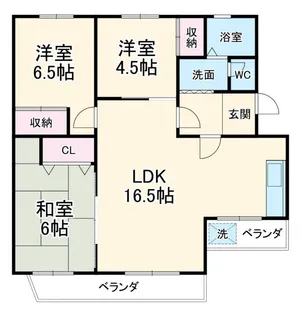 平和が丘住宅9号棟【3階】の間取り