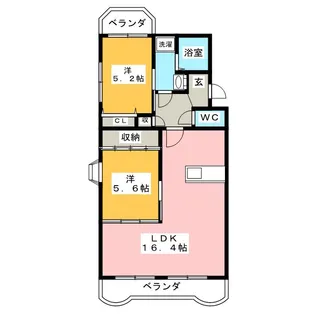 ベルセゾンI【3階】の間取り