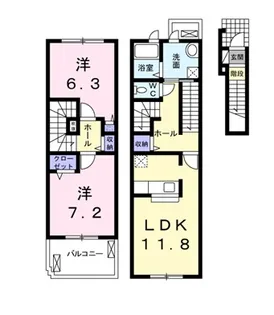 アンジェロF3(アンジェロエフスリー)【2階】の間取り