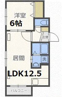 ジョヴァンニ菊水【5階】の間取り