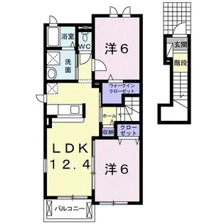 サンライト・カワサキC【2階】の間取り