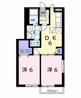 プレデュリーヴ【1階】の間取り