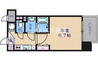 アドバンス上町台IIクレイドル【3階】の間取り