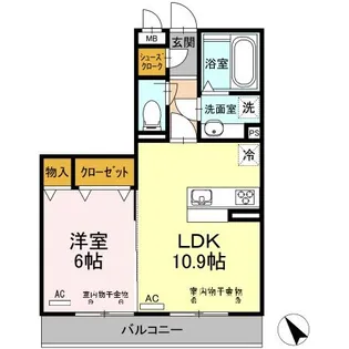 Flora M(フローラエム)【2階】の間取り