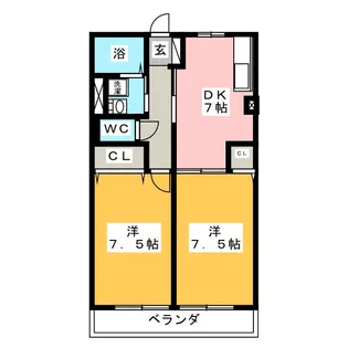 ドエル柳生 II【1階】の間取り