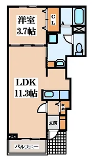 カーサコルティーレI【2階】の間取り