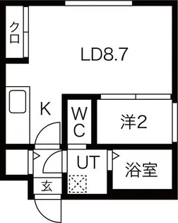 グリシーヌ南5条【5階】の間取り