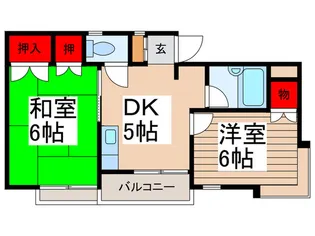 ストークハイツ花島【1階】の間取り