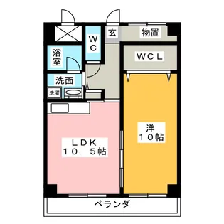 パティオ木下II【2階】の間取り