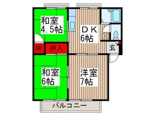 アイセイハイツ【1階】の間取り