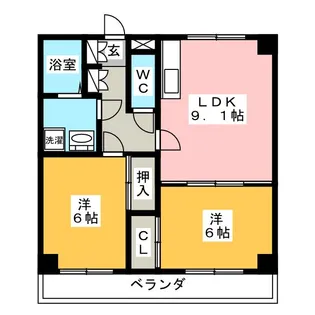カリン【1階】の間取り