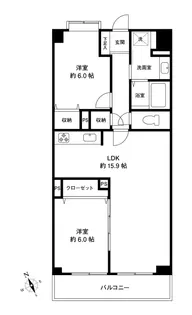 エンゼル川崎グランディア【9階】の間取り