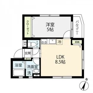 evergreen高田馬場【2階】の間取り