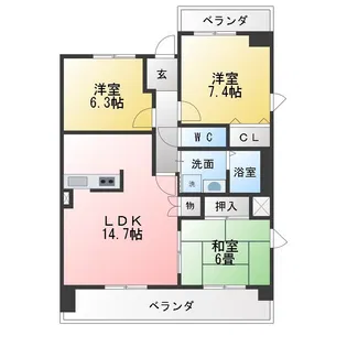 アーバンドエル上前津【13階】の間取り