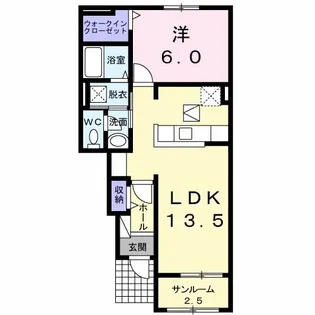 ティアラ B【1階】の間取り
