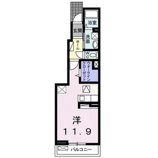 ギャラクシー鵜沼A【1階】の間取り