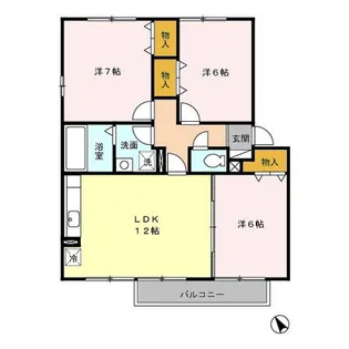大和の里 D【2階】の間取り