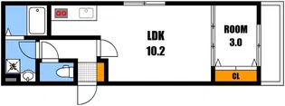 リノリノ+FK中筋3丁目【2階】の間取り