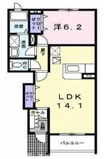 アルカンシェルコリーヌ1【1階】の間取り