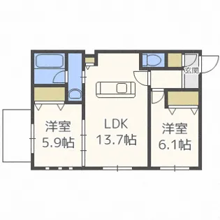 マンダリーノ【2階】の間取り