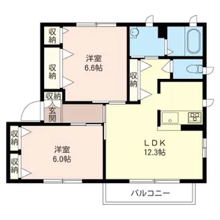 ピアチェーレA【1階】の間取り