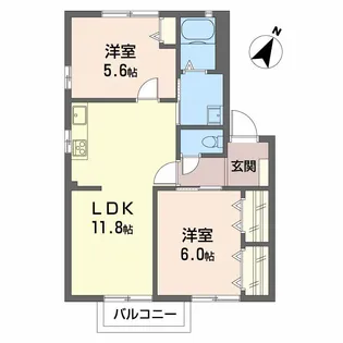 ディアスタウン C棟【2階】の間取り